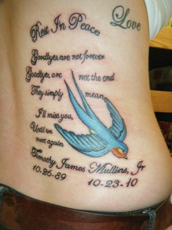 Loving Memory Tattoos Designs on Memorial Tattoos   In Loving Memory Of T J  Mullins
